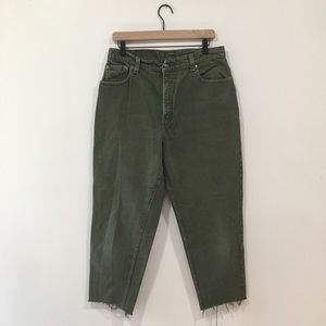 Vintage Levi's Plus Size Green 551 Cutoff Jeans
